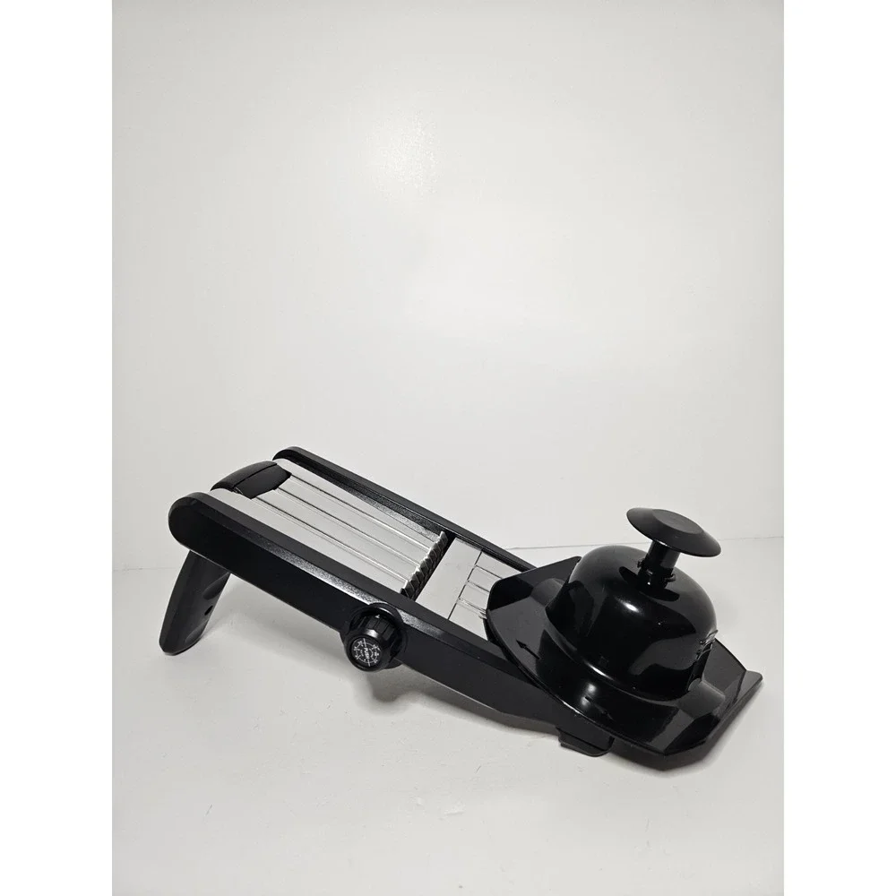 Sharper Image Stainless Steel Adjustable Mandoline Slicer Black SI-12SS378